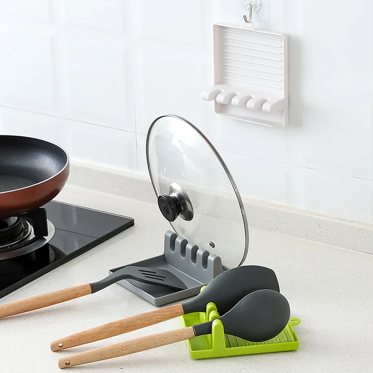 

Insha on plastic heat-resitant utensil rest holder with drop pad for spoon,stove and ladles, Customized color