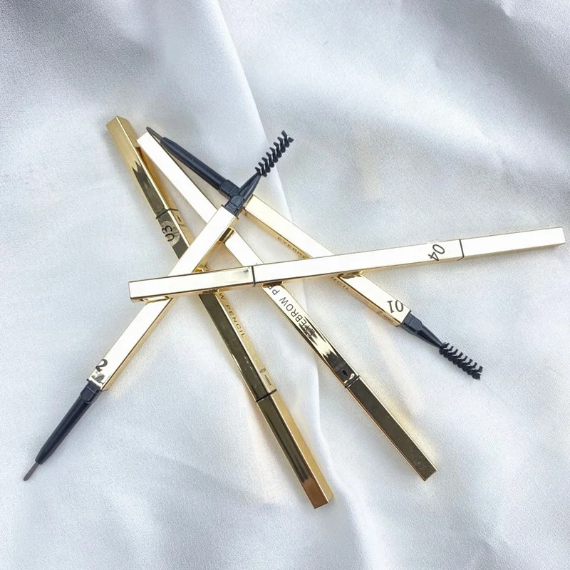 

your own brand wholesale thin eyebrow pencil private label double head brow pencil with brush
