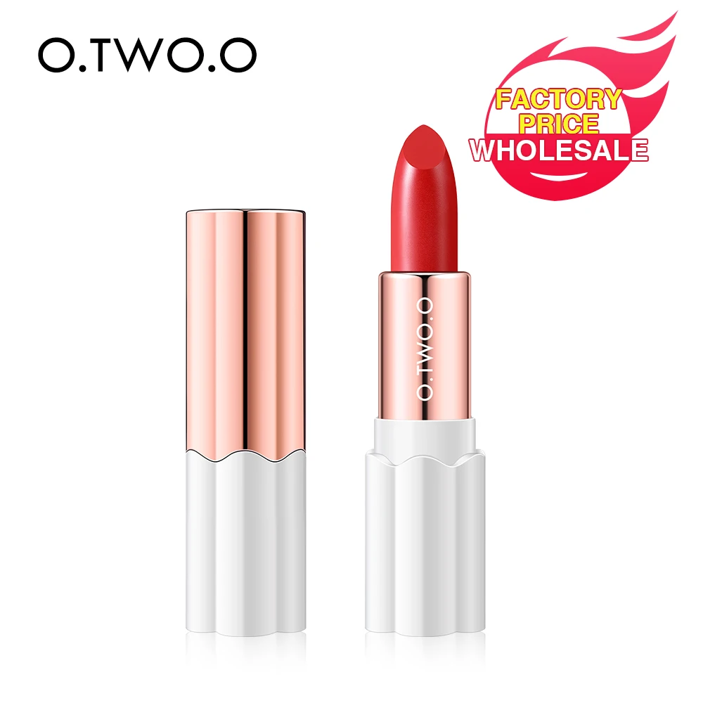 

O.TWO.O New 2019 Unique Plum Flower Shaping Matte Long Wearing Lipstick 12 Colors Private Brand, 12 velvet matte colors