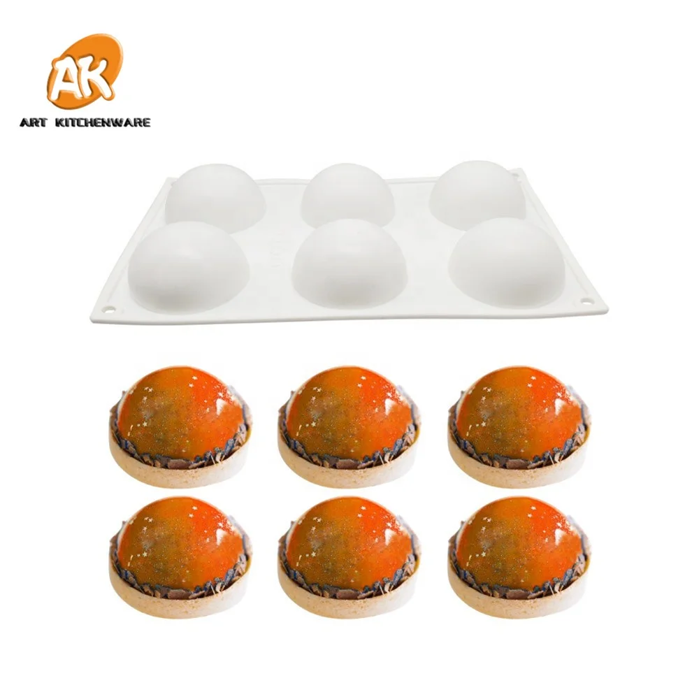 

AK Semicircle Half Ball Chocolate Bombs Molds Silicone Mousse Cake Moulds for Bakery DIY Jelly Mould Pastry Baking Tools MC-152
