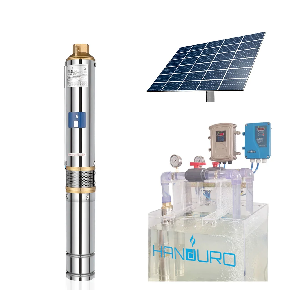 

China Factory Price 2hp DC submerged solar pump System for Irrigation