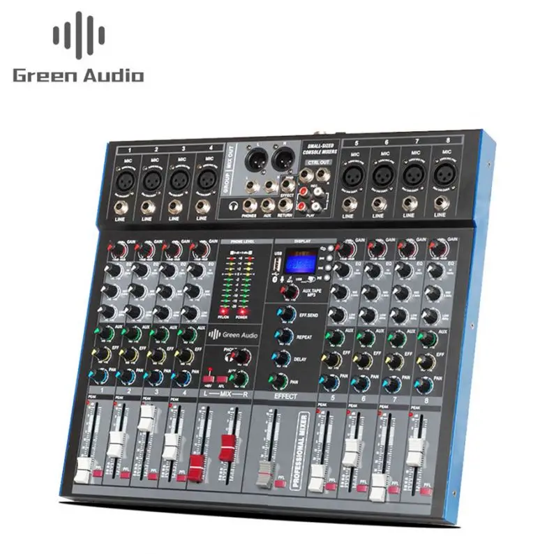 

GAX-ET8 New Design Cheap 8 Channel Mic Input Mixer With Great Price