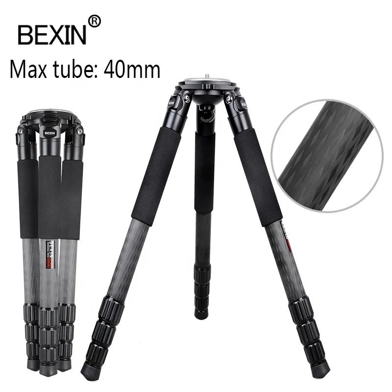 

wholesale BEXIN professional Bird Watching stable light weight carbon fiber tall big video camera long focus lens tripod stand