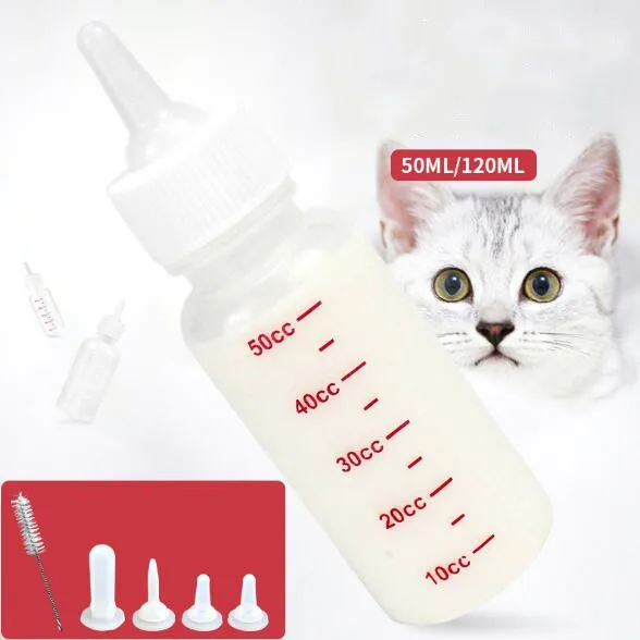 

Eco-Friendly Safety Cat Milk Nursing Bottle Pet Feeding Water Tools Set for Puppy Kitten, Customized color
