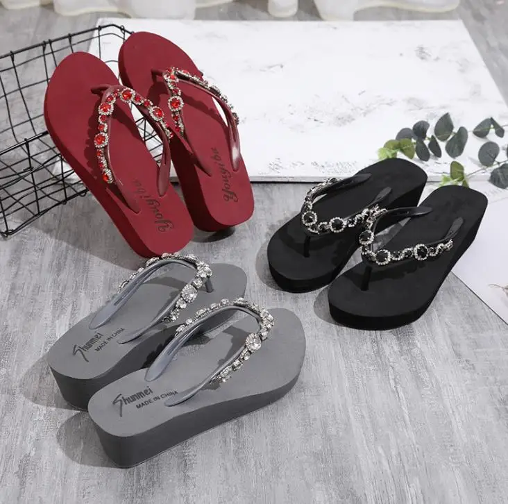 

2021 fashion beautiful eva wedge women sandals ladies slides flat platform shoes flip-flops sandals peep-toe ladies sandals