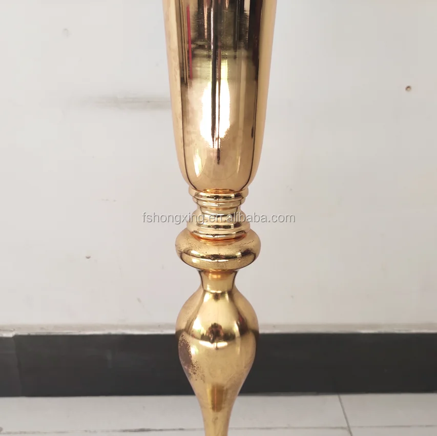 Hot Sale Tall Gold Wedding Trumpet Vase Buy Tall Wedding Trumpet Vase