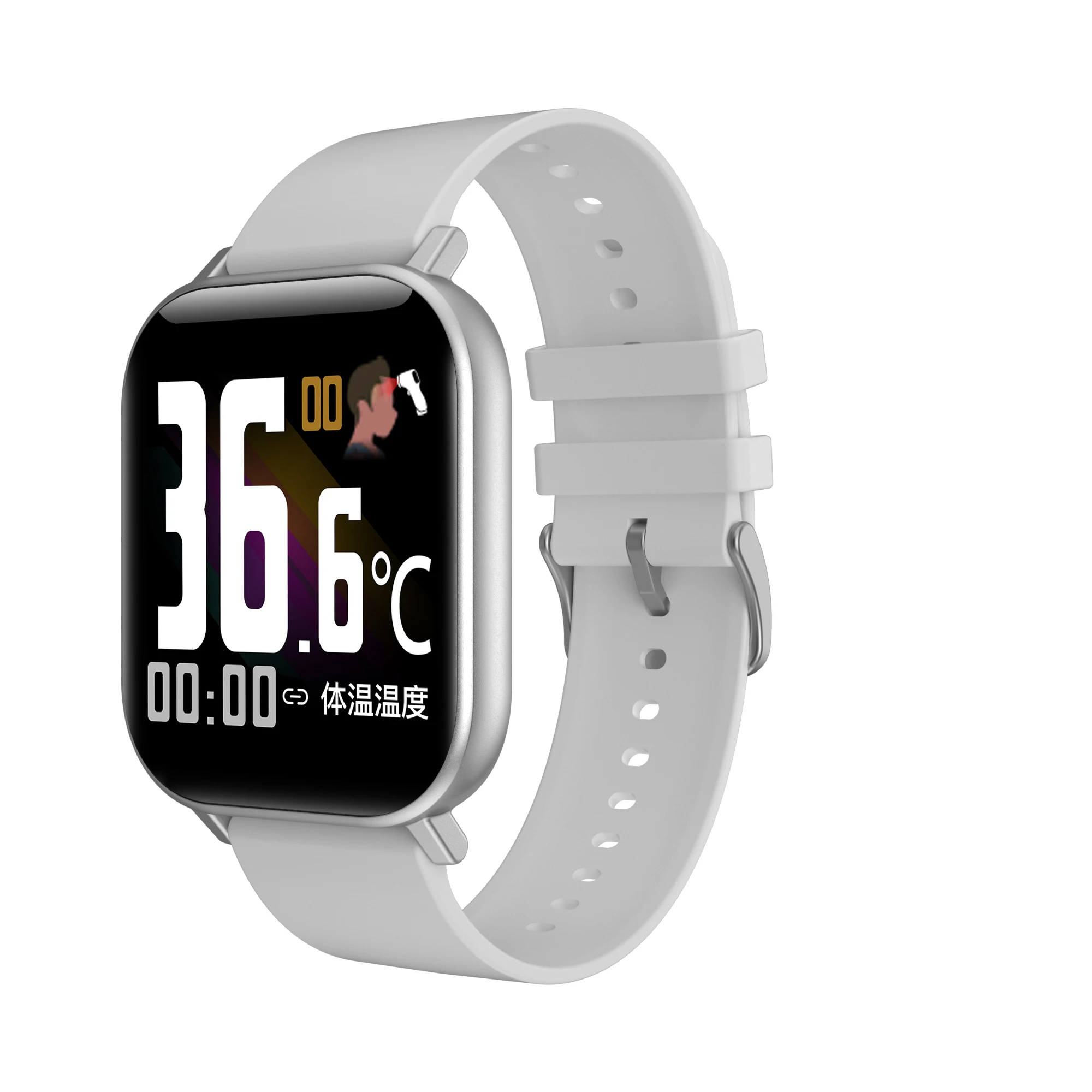 

T68 Body temperature heart rate blood oxygen pressure sleep monitoring smart watch with flashlight wrist band health smart watch
