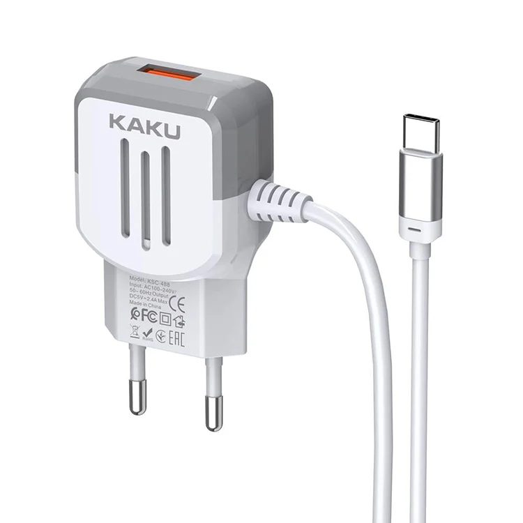 

KAKU mobile phone charger with 1.2m cable charging 2 cellphone EU usb wall adapter for iphone huawei samsung