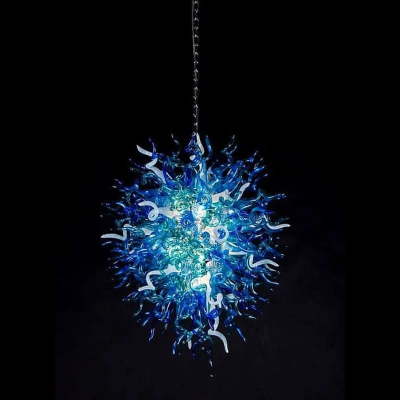 

Newest Blue and White Holiday Bedroom Blown Glass Christmas Lights Decoration, Can be customized