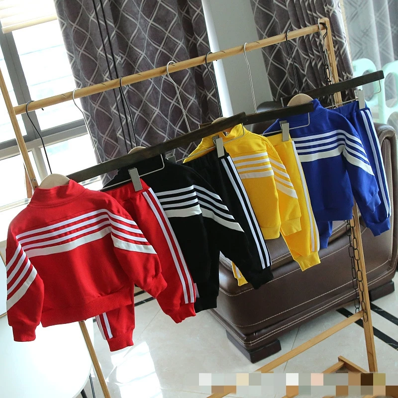 

2pcs Baby autumn suits children's sports suits boys and girls leisure suits, As shown