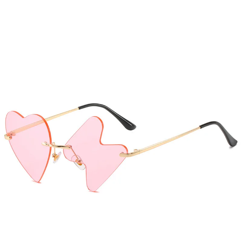 Love eyewear rimless sun glasses 2020 new arrivals fashion shades metal teardrop butterfly sunglasses women 77031, Mix color