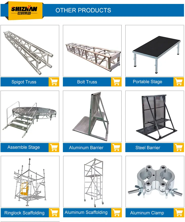 Aluminum stage truss system Aluminum stage truss system