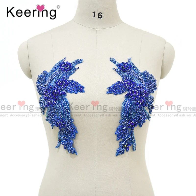 

New Arrivals a lot of colors Embroidery, rhinestone applique for body patch WDP-296