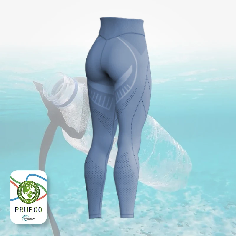 

Recycled sportswear squat proof compression women seamless recycled plastic leggings, Customized colors