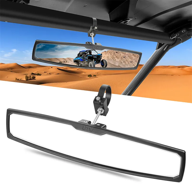 

Powersports Mirrors Fits 1.75 to 2 Inch Roll Bar  Utv Car Interior Rear View Mirror