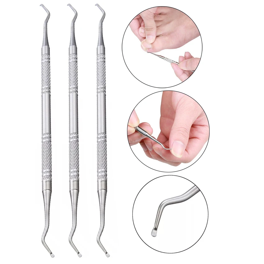 

Manicure Pedicure Cuticle Pusher Excavator Nail Cleaner Puller Corner Lifter HA01751, Silver