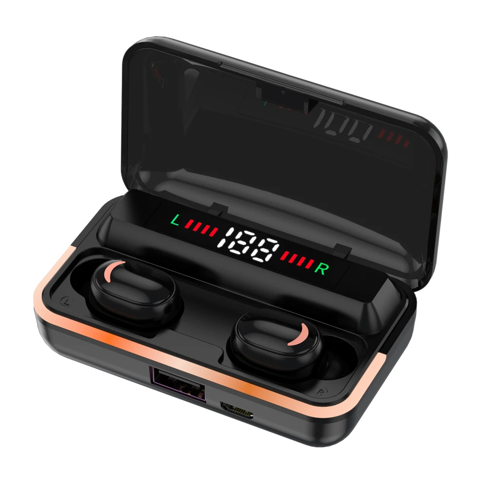 

E10 Colorful LED Screen TWS Wireless Earphones Noise Cancelling Gaming Earbuds Hifi Stereo Headphone with Power Bank