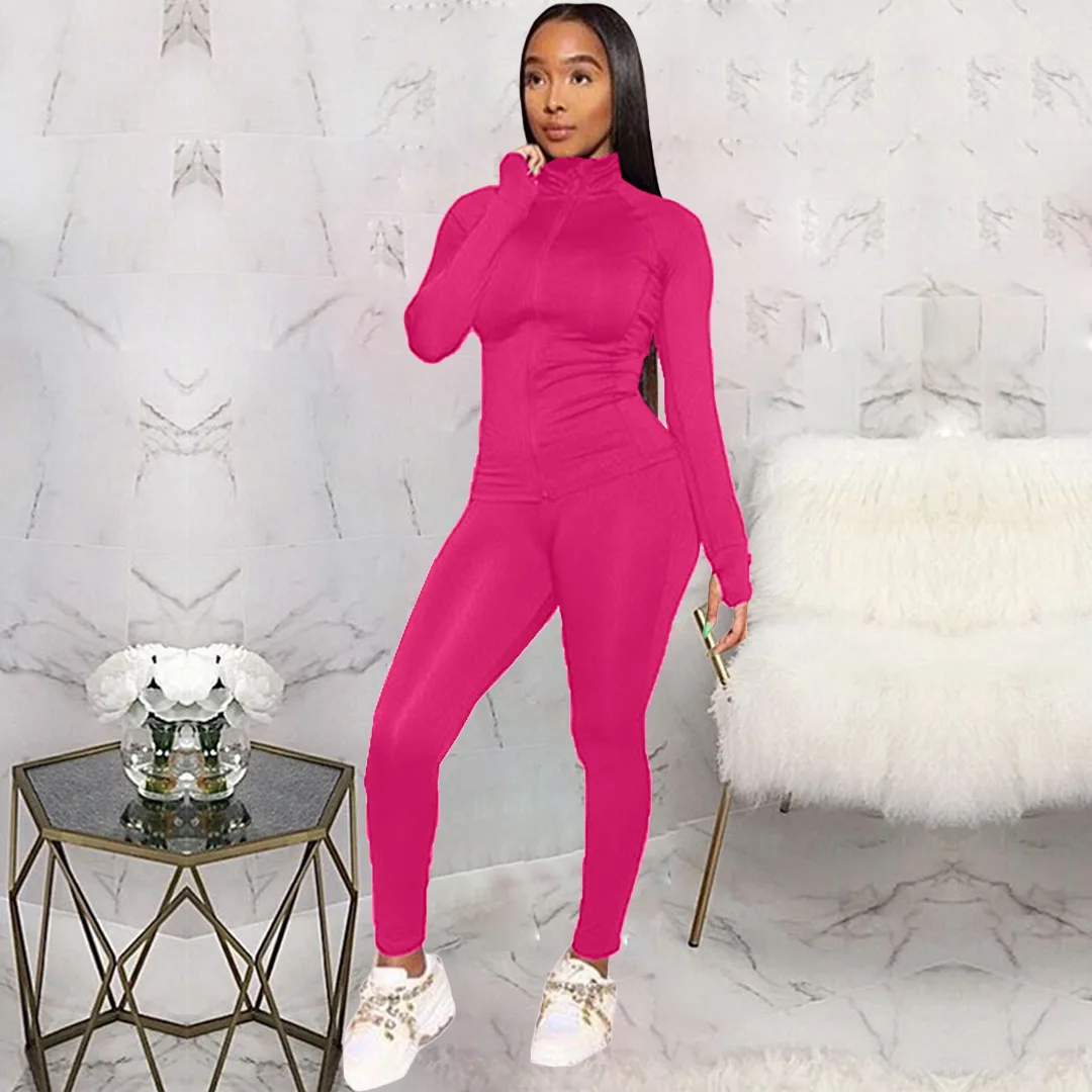 

2020 New arrivals women Long sleeve top and pants summer casual two piece set