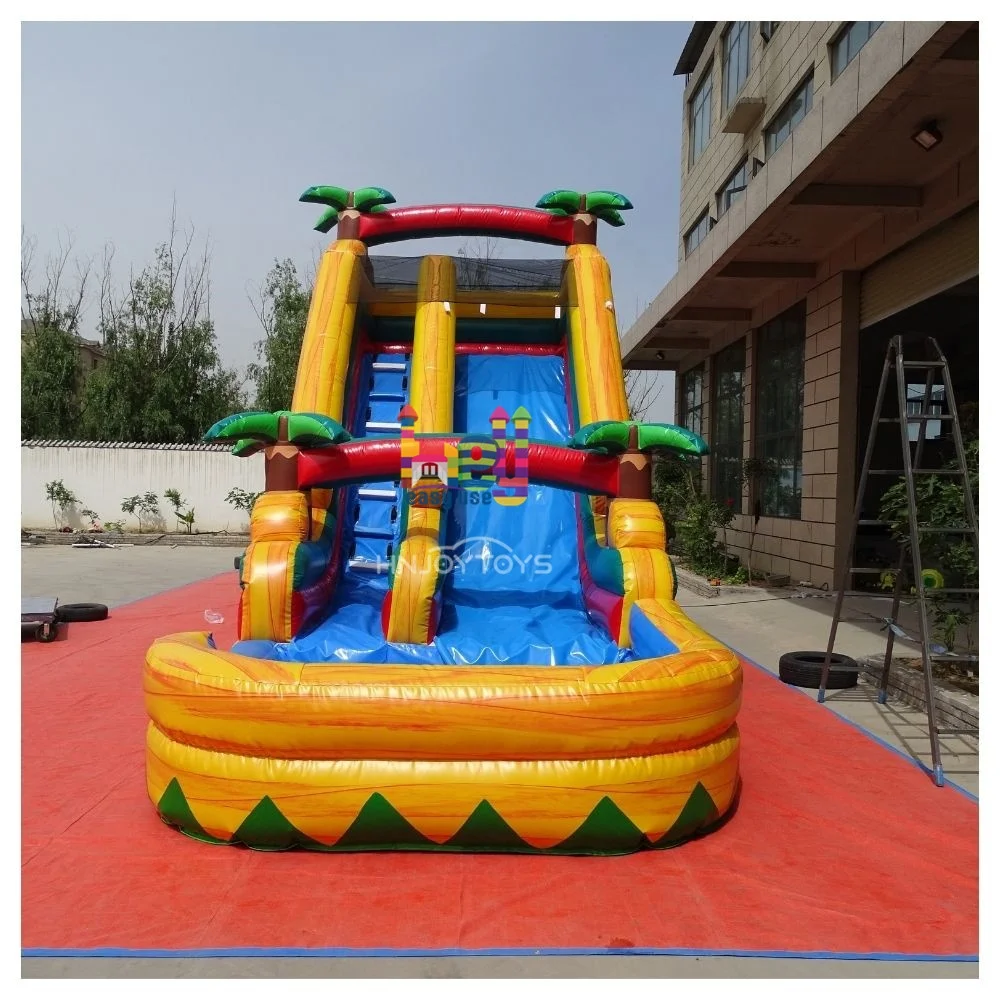 

Cheap Palm Tree Dry Wet Slide Backyard Commercial Adult Water Slide Inflatable For Kids