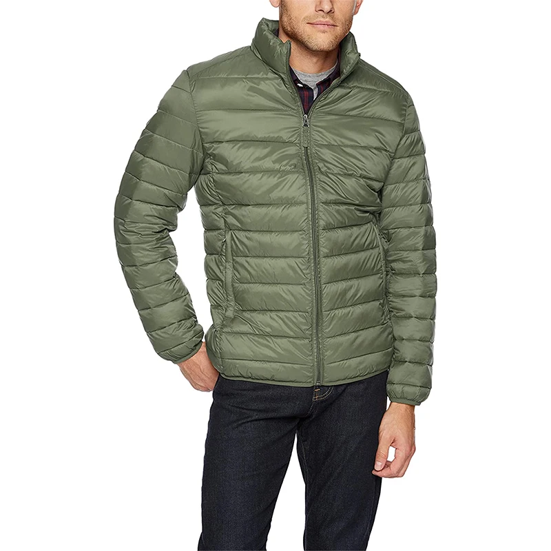 

custom print men's leather jackets high-quality lightweight water-resistant sport softshell puffer jacket