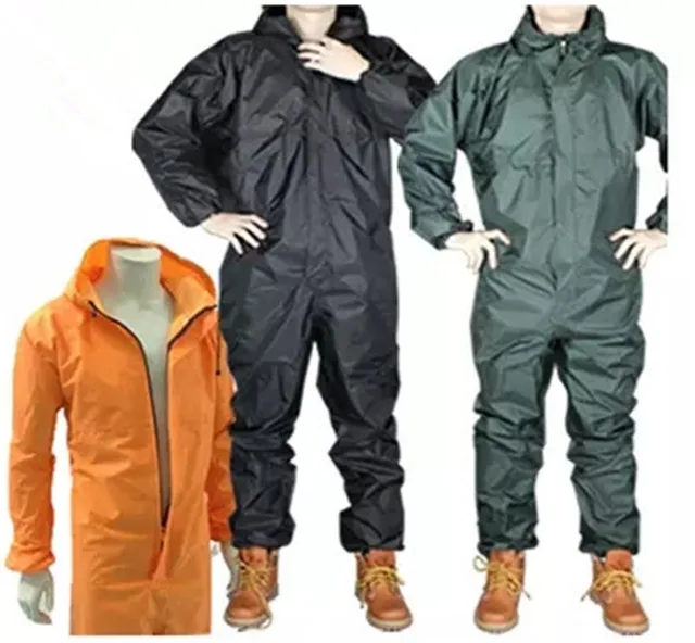 

2021 New waterproof, oil-proof, dust-proof, spray-painted suit, raincoat, motorcycle, men's hooded overalls, As pictures