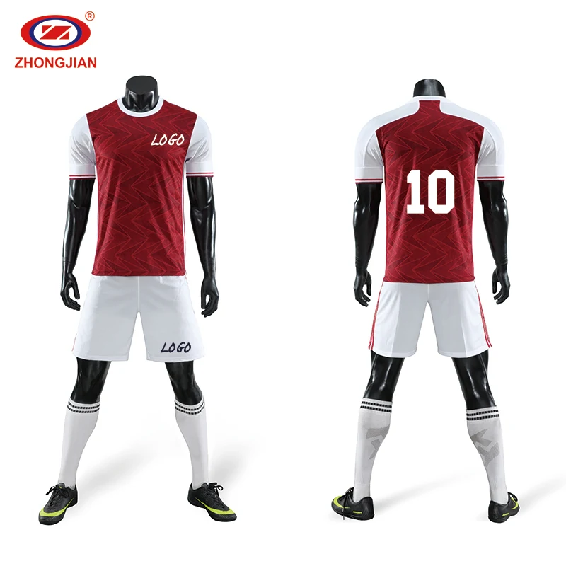 

Zhongjian Breathable Soccer Uniform Set Football Uniform Custom Soccer Wear Your Logo