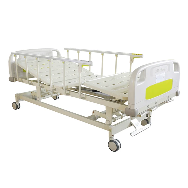 
2 Cranks Manual Adjustable Medical Hospital Bed For Home Care Bed 