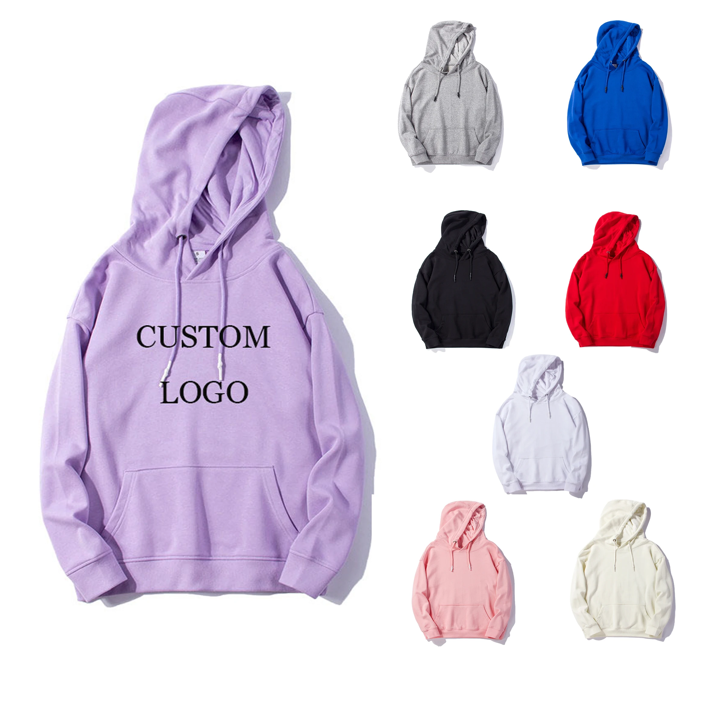 

2020 Wholesale Custom High Quality 100% Cotton Terry Unisex Plain Casual Mens Hoodies, Multi colors