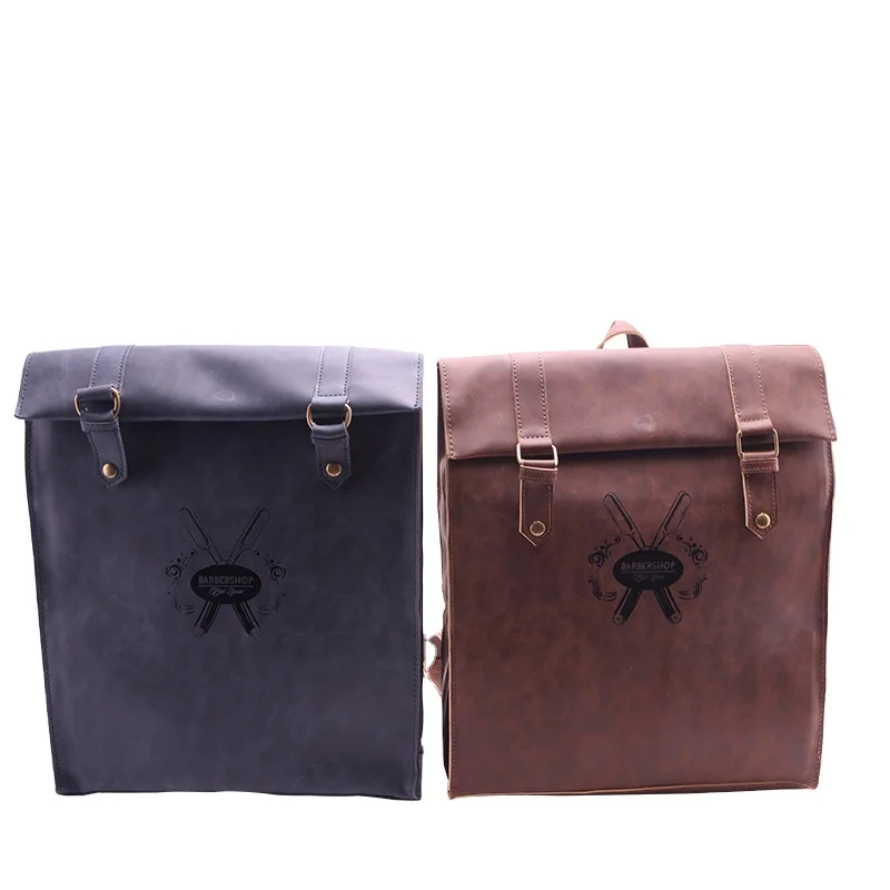 

2021 New arrive Barber Carrying Case for Barber Styling Tools Accessories Large Capacity Storage Backpack Travel Shoulders Bag, Brown,gray
