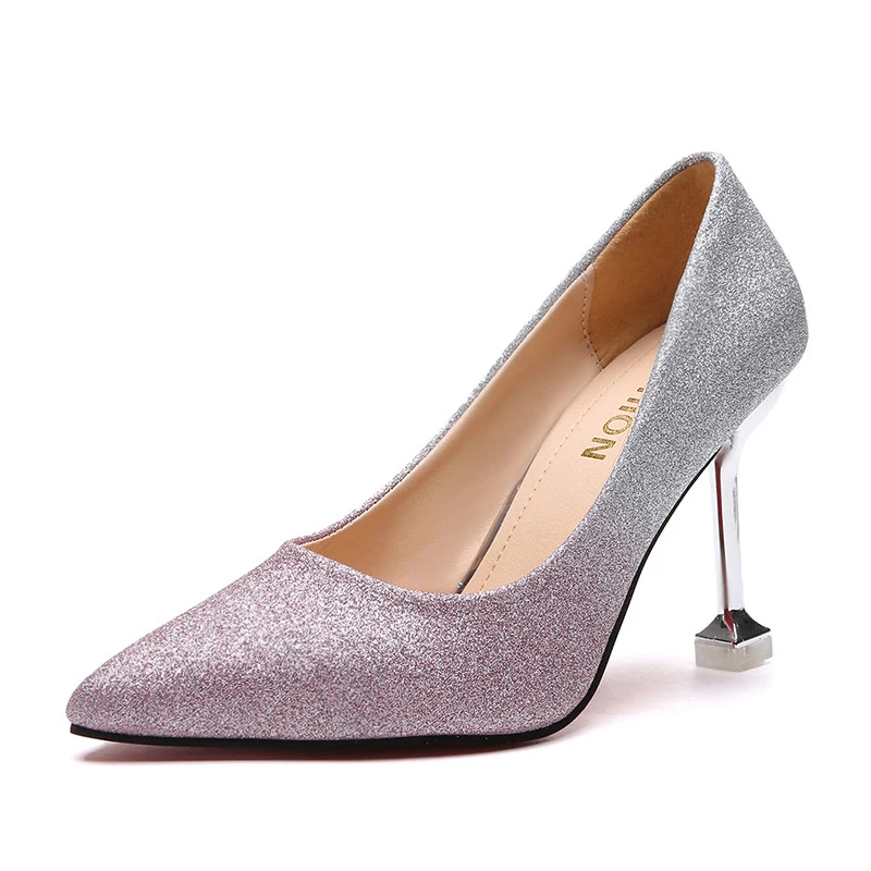 

Women shinning high heel dating shoes sexy high heels bride wedding shoes fashion dress shoes