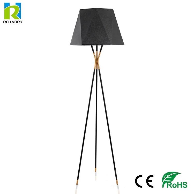 
European hot creative shape living bed hotel room decoration light luxury tripod floor lamp 