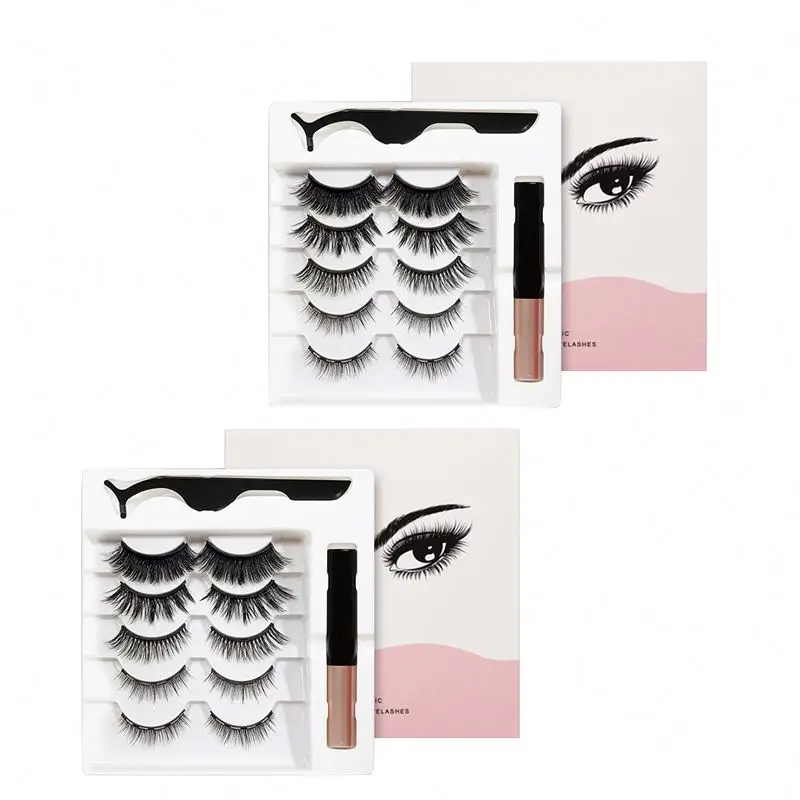 

High Quality Natural Long Vegan Magnetic Lashes Magnet, Black