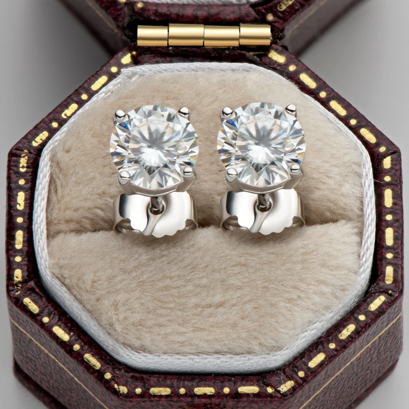 

Gold 1 Carat Engagement Moissanite Diamond Stud Earrings Silver 925 Moissanite Diamond Wedding Earrings Jewelry