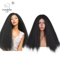 

6 Colors Hot Selling Colored Raw Yaki Straight Hair Heat Resistant Synthetic Kinky Straight Wig