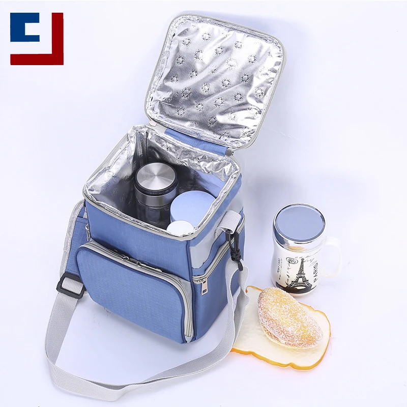 

Small aluminum foil square heat preservation school picnic lunch box insulated cooler bag, Customized color