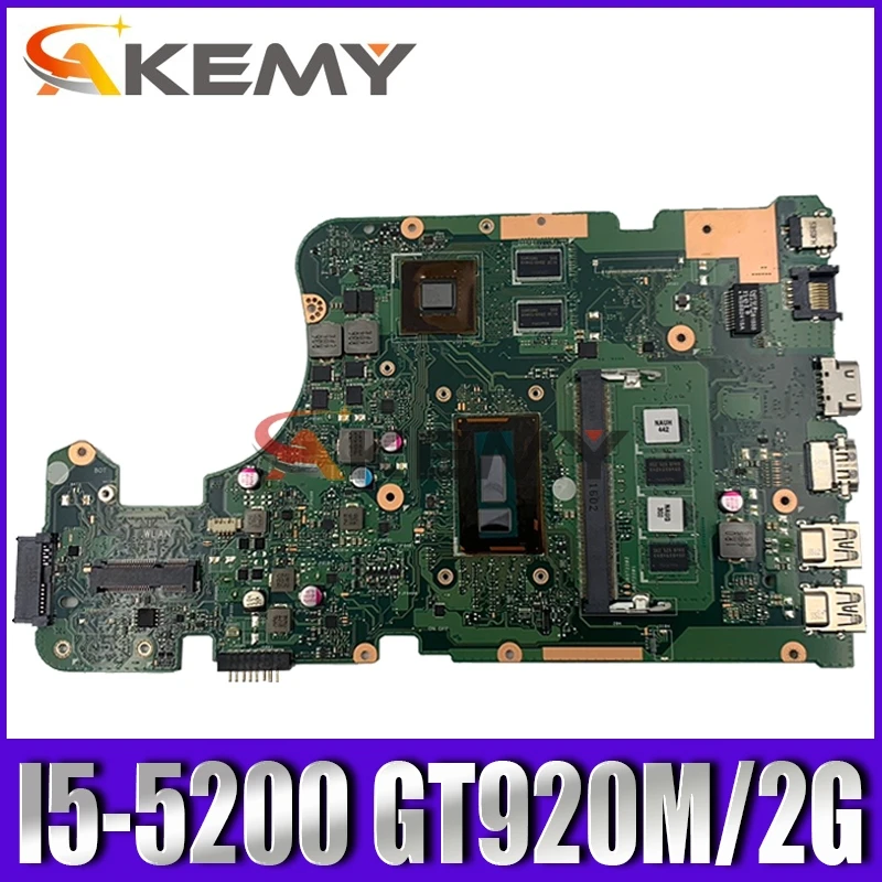 

X555LJ MAIN_BD._4G/I5-5200CPU/AS GT920M/2G mainboard For Asus X555LJ LB X555LF X555LD X555L VM590L laptop motherboard