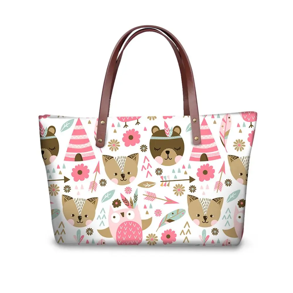 

small tools letters liners pearl indian Style Bear Print handbags for Women