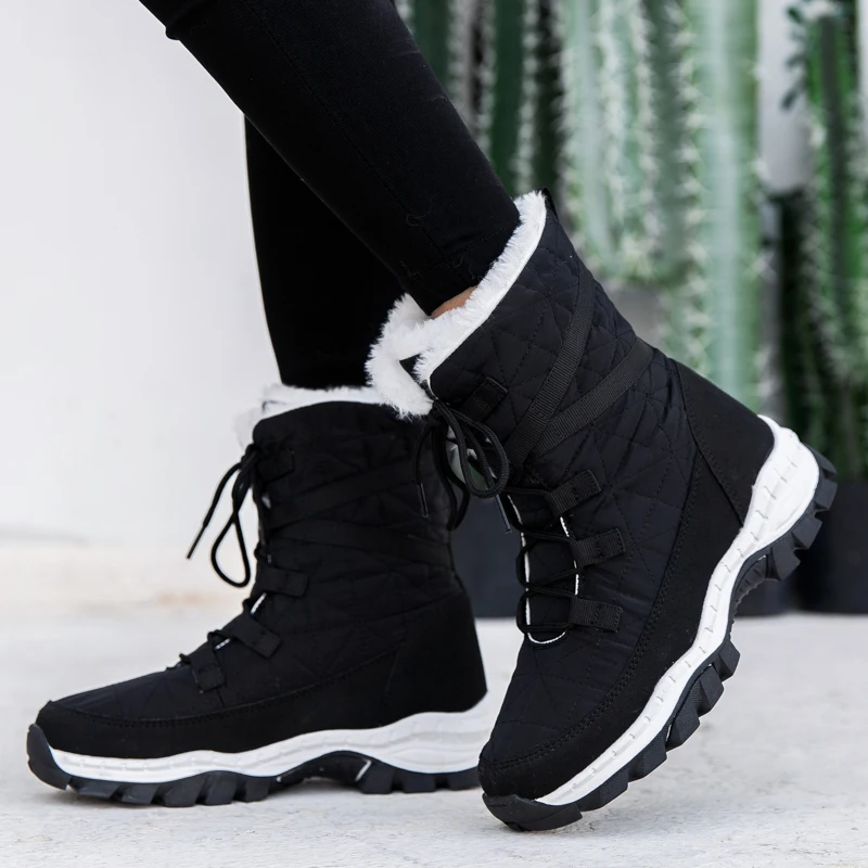 

Winter Platform Women Boots Winter Ankle Snow Boots anti-slip Snow Boots Shoes for women Waterproof Warm Winter Shoes 35-42