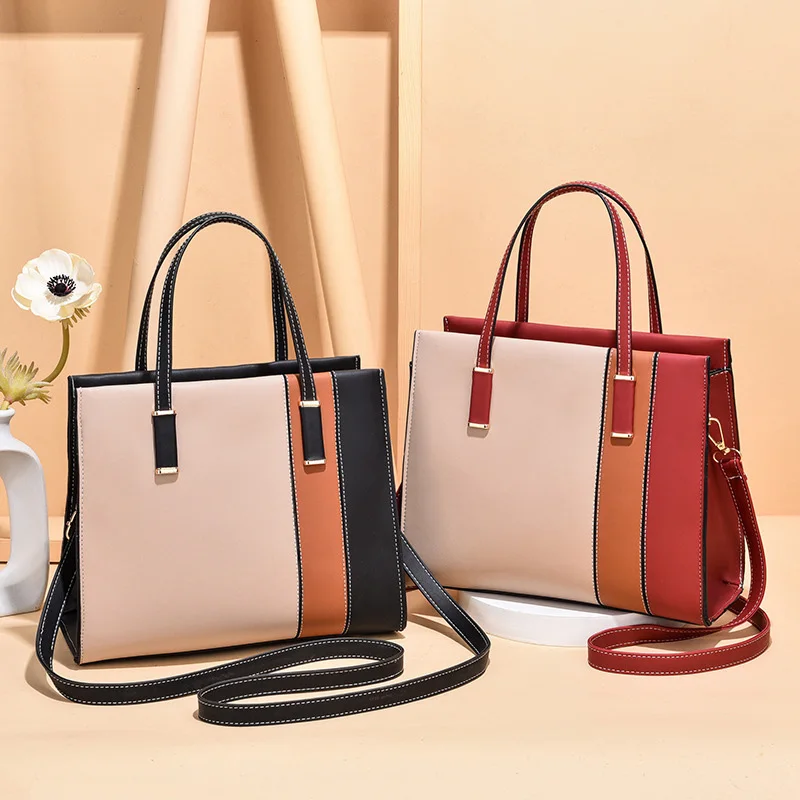 

Wholesale PU Leather Bag Female Large-capacity Tote Bag Shoulder Messenger All-match YUNTI Handbag Women Hand Bags 2021, Customized