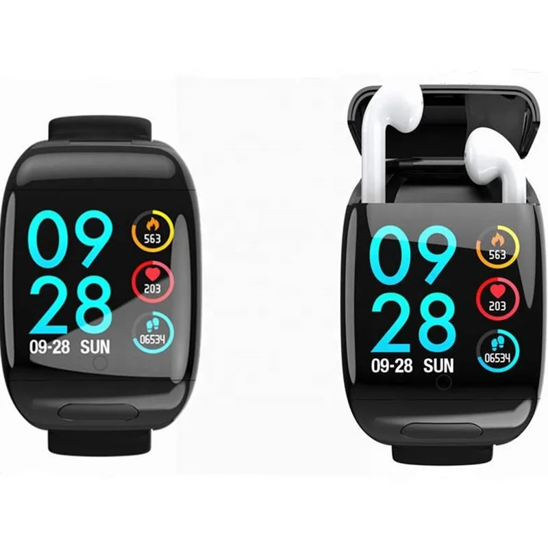 

Newest 2021 Waterproof Wristband Watch Smart Bracelet Sport Handsfree Earbuds G36 With Smart Watches 2 In 1 Wireless Earphone