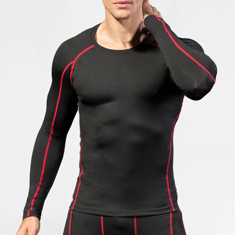 

Wholesale Custom 2022 Fashion Mens Slim Fit Gym Sport Spandex Blank T-Shirt Casual Long Sleeve Gym T-Shirt, Customized color