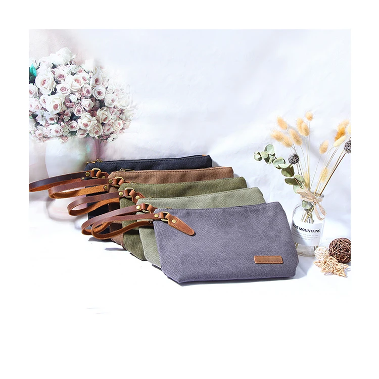 

High Quality Toiletry Organizer Canvas Cosmetic Bag, Customized color