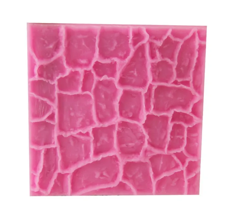 

Rock Bark Texture Cobblestone Wall Line Grain Shape Printing Texture Mat Sugarcraft Fondant Silicone Mold Baking Decor Mould