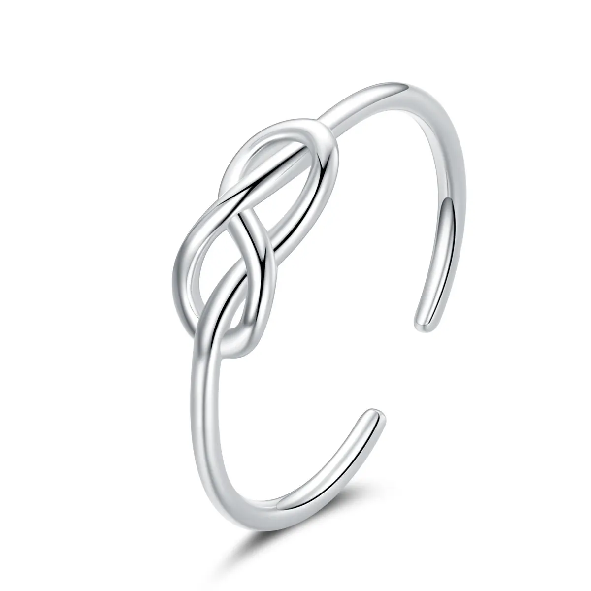 

BAMOER Authentic 925 Sterling Silver Geometric Infinity Symbol Finger Rings for Women Engagement Statement Jewelry BSR143