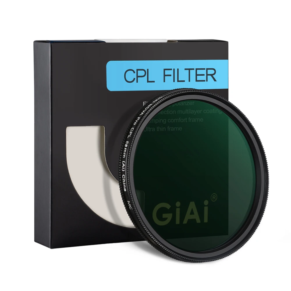

GiAi 58mm Polarizer Filter 18 layers nano coated Camera CPL filter