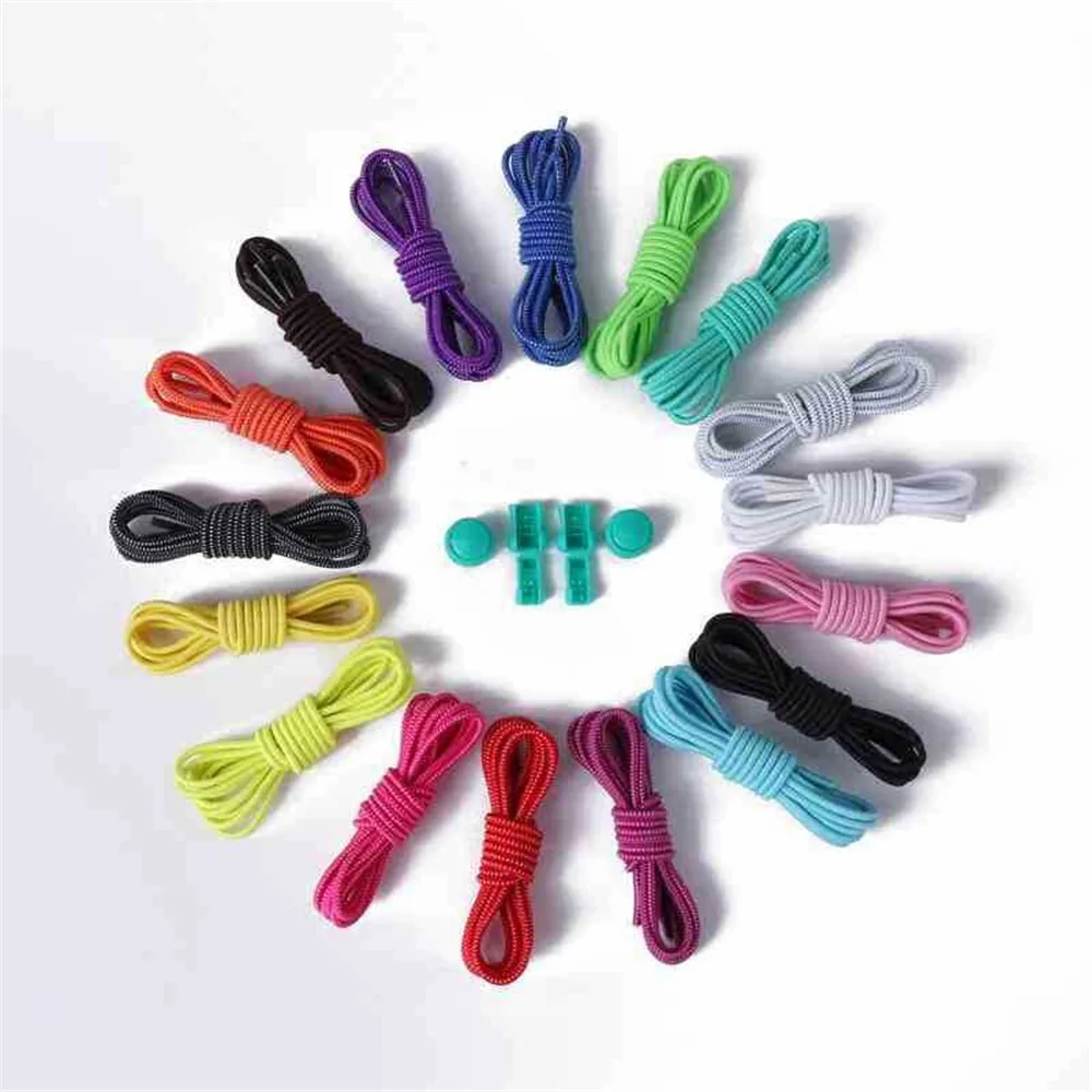 

Easy No Tie Shoelaces Elastic Round Shoe Lace Set for Kids Adults