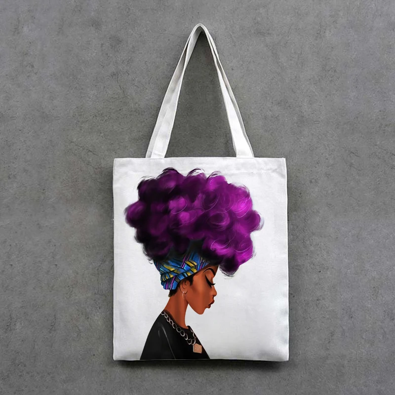 

G&D African Girl Woman Print Home Art Tote Bag, Customer's request