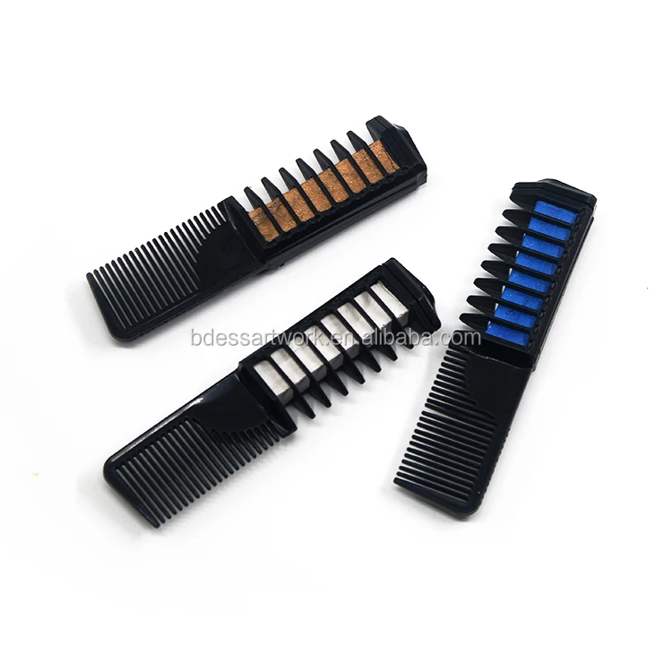 ES-HC-002  Single Head Tooth Comb Handle Temporary Dye Hair Chalk Comb