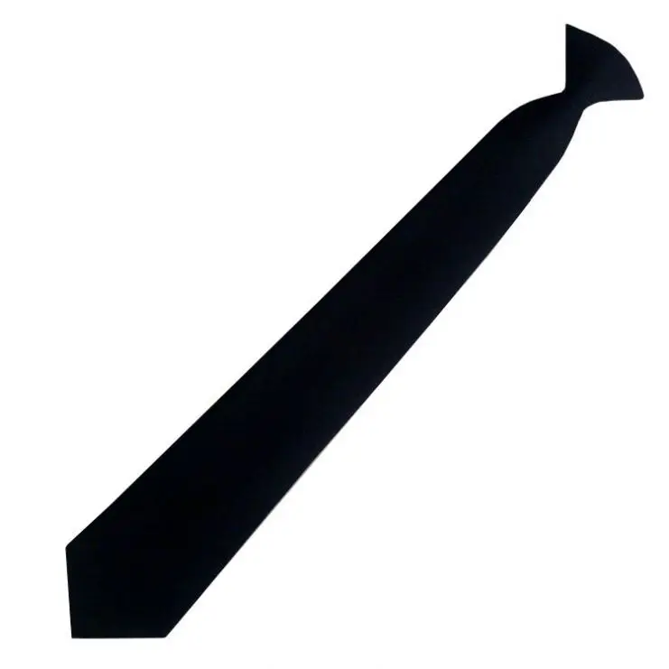 
men black security tie, clip on tie  (673558916)