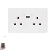 Wifi Wall Socket Tuya Smart Home UK Standard USB Switch 13A Support Alexa Google home